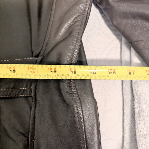 Vintage 1960s/1970s William Barry Genuine Leather Car Coat – Size 40 - Picture 3 of 12